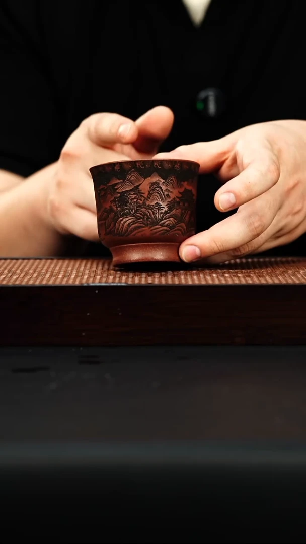 茶壶紫砂宜兴紫砂 主人杯 花 任家娟 大红袍 h212