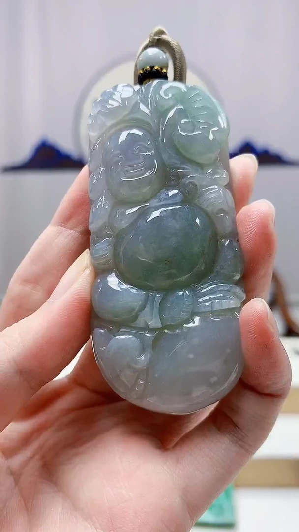 未镶嵌定制翡翠4917zm-毛货挂件佛公101