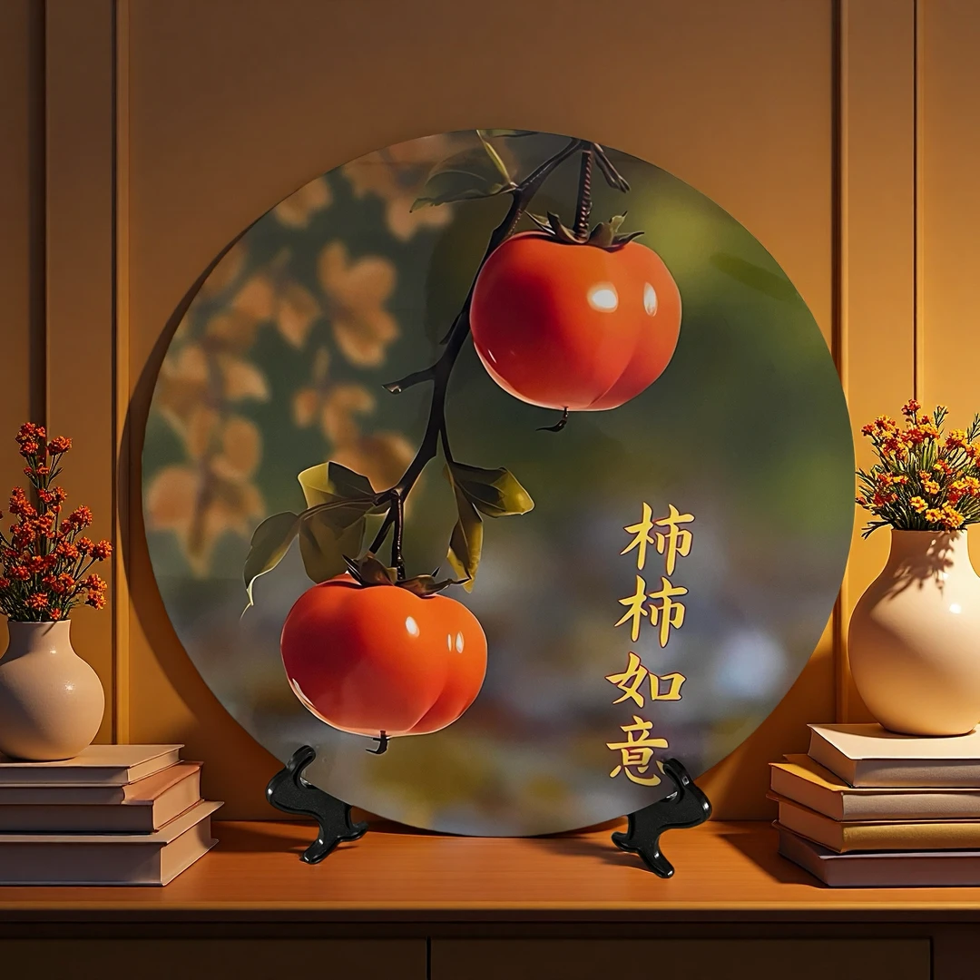 乔迁之喜搬家柿柿如意大号光面柿子摆件客厅新居入宅仪式布置礼物