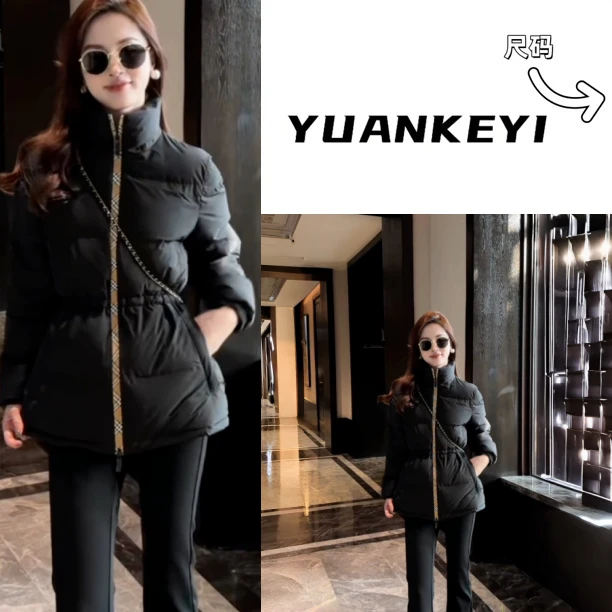 YUANKEYI “雪都”90白鹅绒B家可拆卸式连帽收腰羽绒服轻装滑