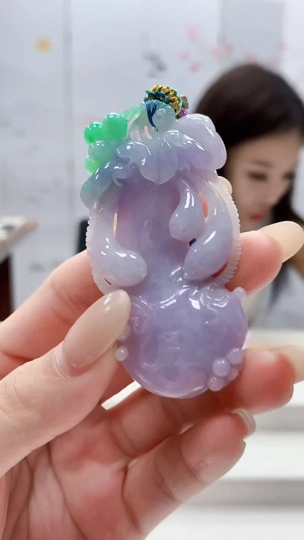 未镶嵌定制翡翠4957lr-毛货挂件152