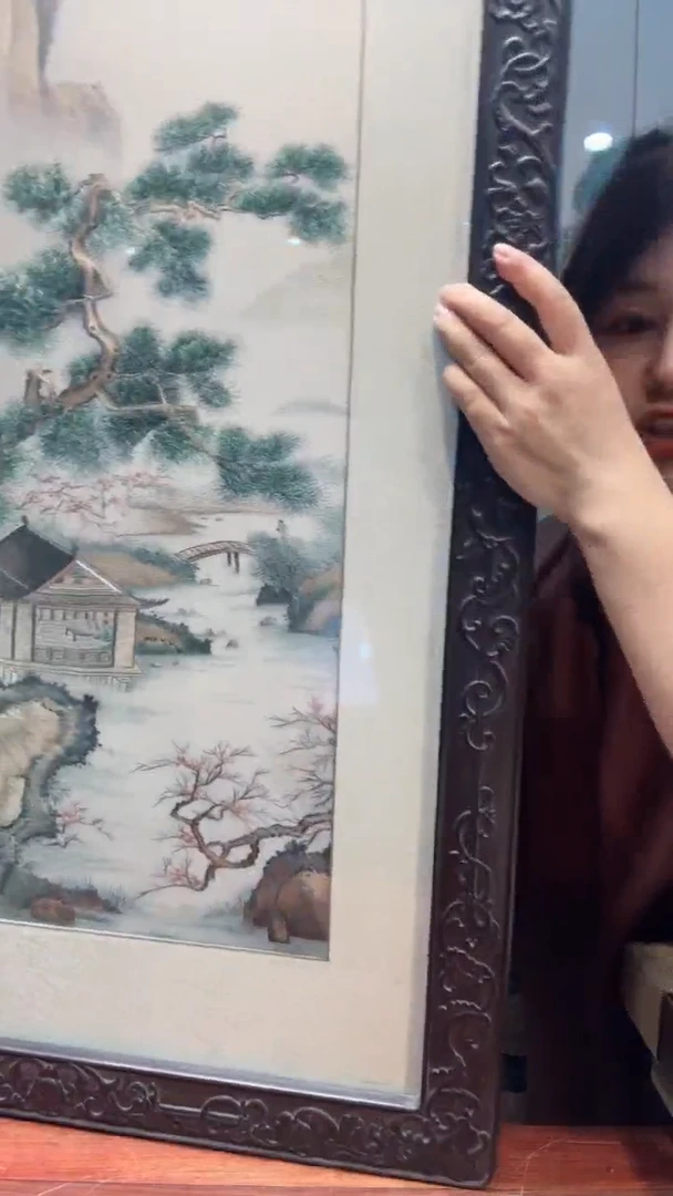 刺绣米*非遗苏绣手工刺绣单面绣竹子
