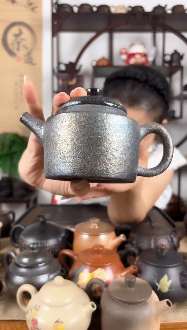 壶球孔 紫泥柴烧壶