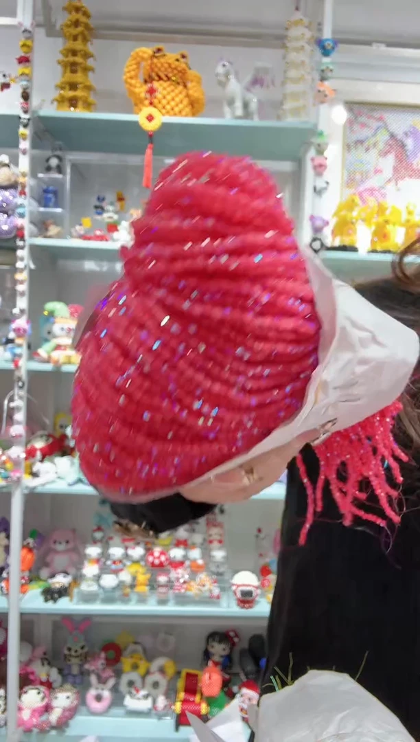 玻璃02136卡2水晶扁10条微光彩樱花粉玉