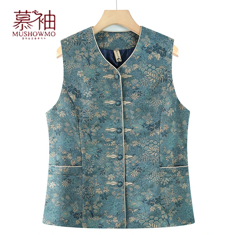 奶奶春秋新中式老太太妈妈马甲中老年女装妈妈装国风2025新款马夹