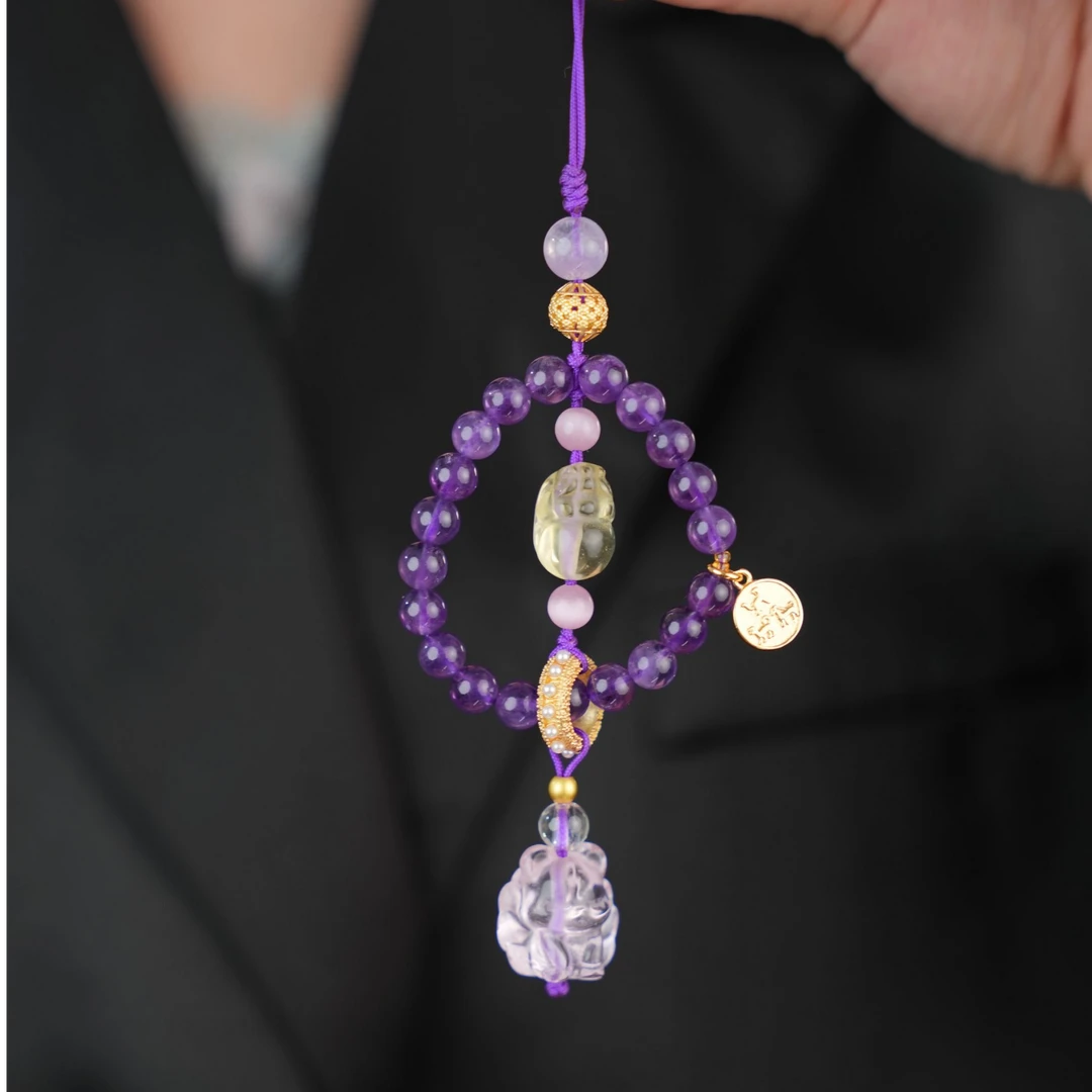 【麦玲玲设计】2025新款-九紫三合生肖编织手作貔貅狐狸饰生肖用品