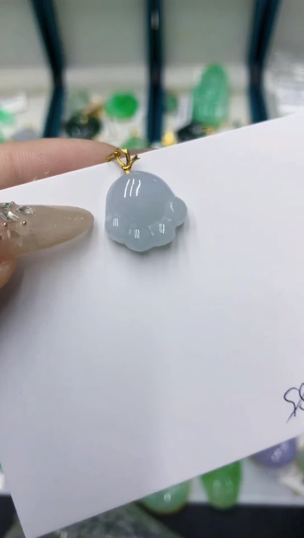 颈饰18K金镶嵌翡翠111111