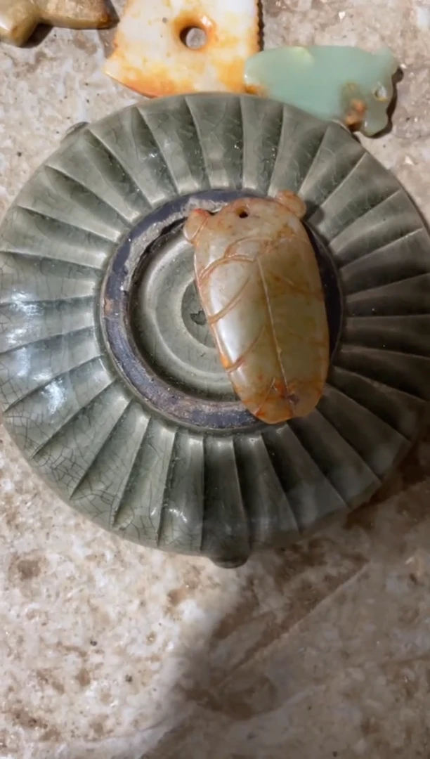 瓷片手工，手绘，陶瓷