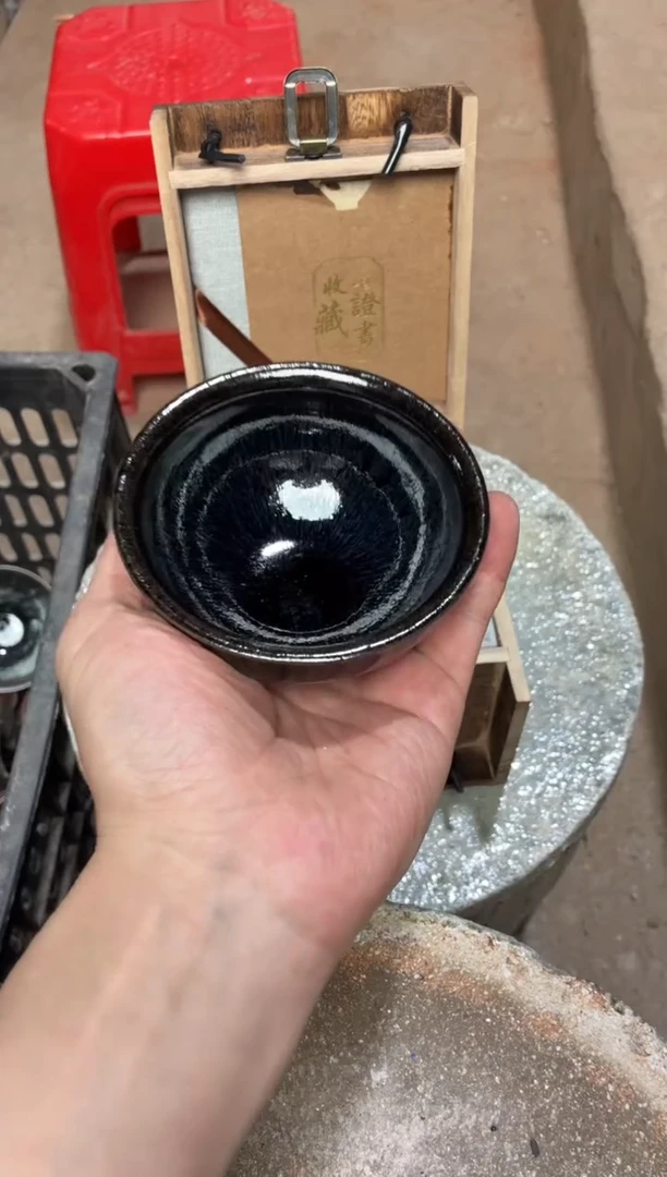 茶盏真柴烧建盏换点柴火