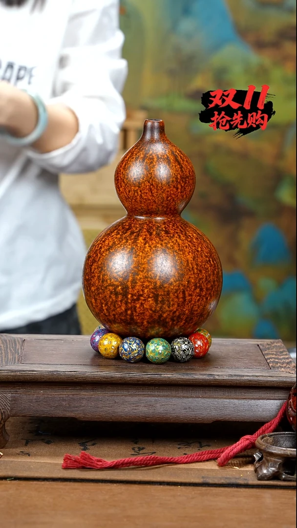 情****⊙XM083大漆酒葫芦不包手串