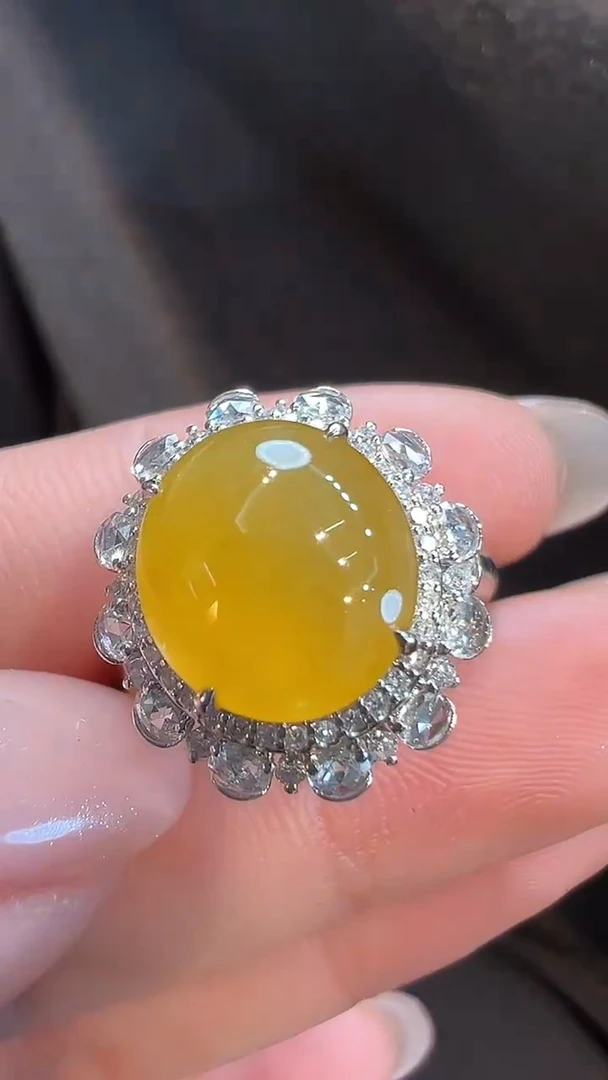 18K金镶嵌戒指翡翠AL6