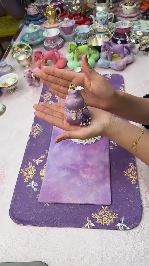 25紫色真丝小葫芦