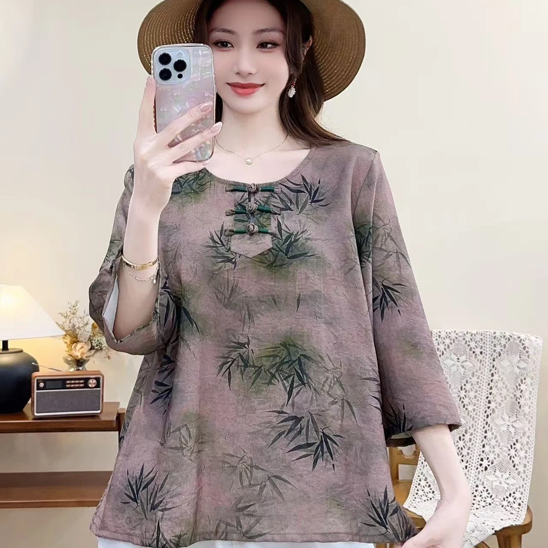 8582春夏新款优雅气质减龄长袖T恤小衫