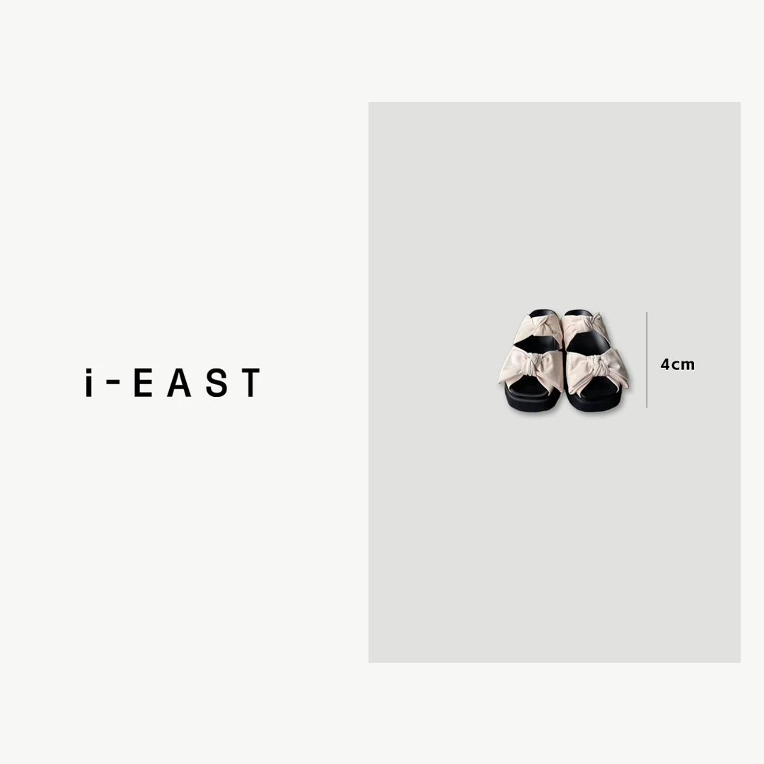 i-EAST 甜美三重奏~蝴蝶设计感百搭拖鞋-4X PS7299