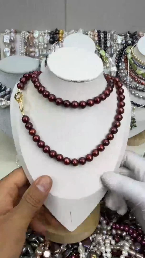 颈饰银S925镶嵌淡水珍珠1