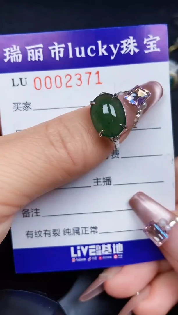 翡翠银S925镶嵌颈饰2371
