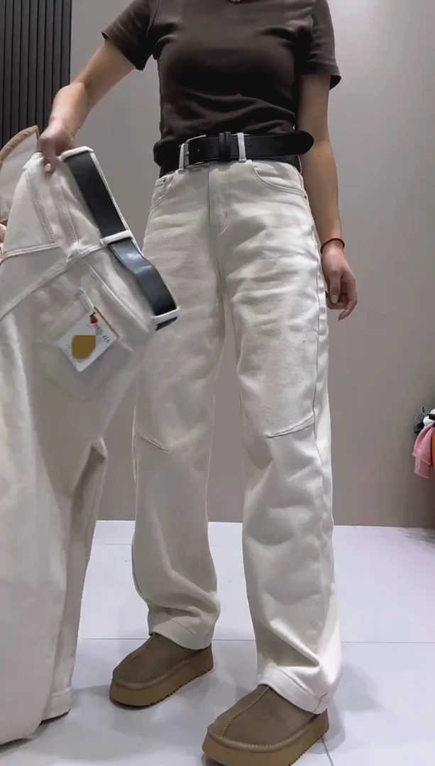 显瘦阔腿牛仔裤子女秋冬新款胖mm大码弯刀加绒加厚直筒拖地裤