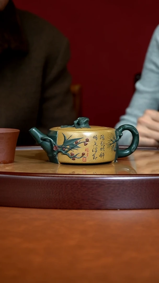 茶壶紫砂25送一个主人杯+赏盘一个+壶艺精湛墨宝+一幅画