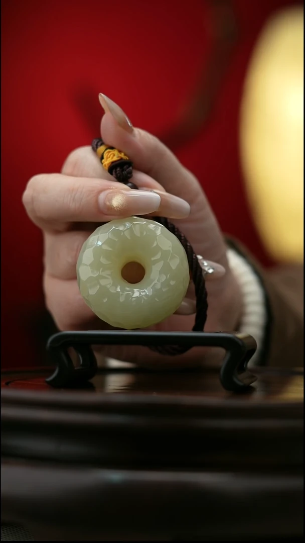 玉【平安扣】天然玉手把件