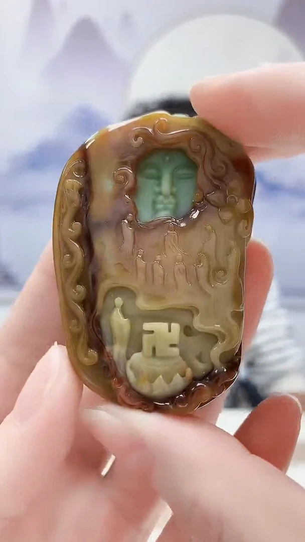 未镶嵌定制翡翠5167ry-毛货挂件77