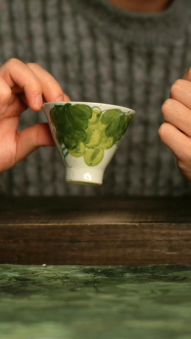 陶瓷青诗集手工手绘瓷器