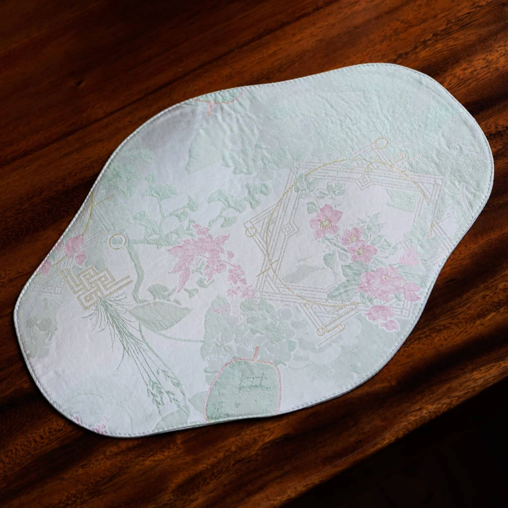 观一好物 | 三两茶叙·手工游园春花双面茶席36*25.5cm中式茶道