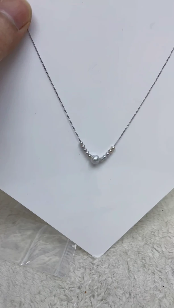 颈饰银S925镶嵌海水珍珠