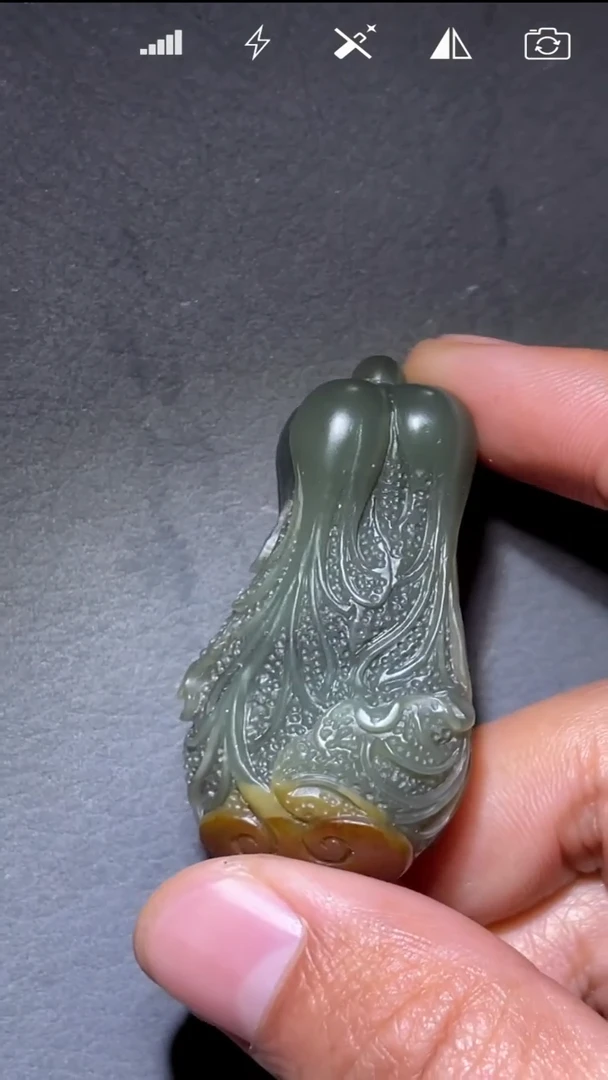 未镶嵌和田玉把件SC 白菜