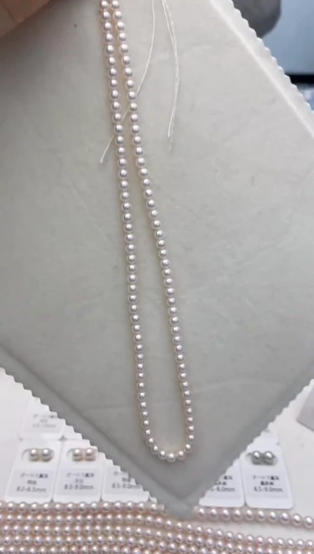 项链银S925镶嵌海水珍珠天女4.0-5.0项链