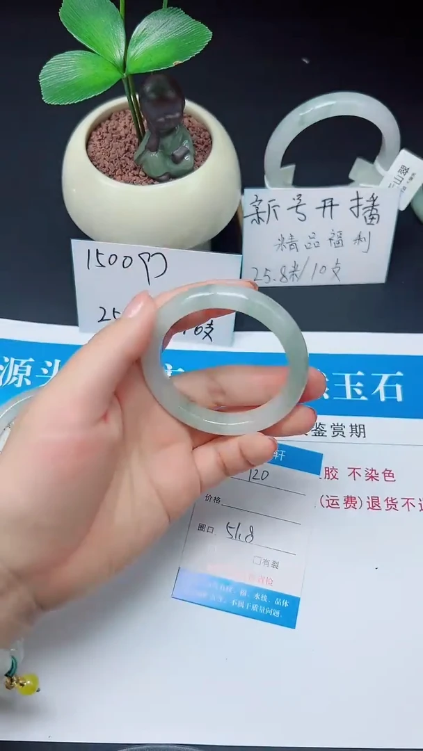 未镶嵌手镯石英质玉120-51/52