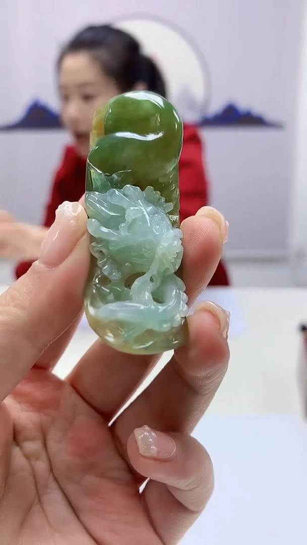 【闪购商品】定制翡翠未镶嵌4902ms-毛货163龙牌