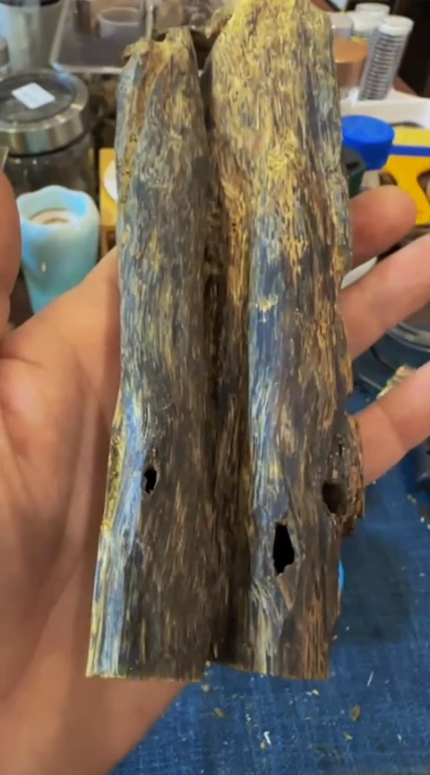 【闪购商品】沉香摆件罗门黑棋虫漏块料86克