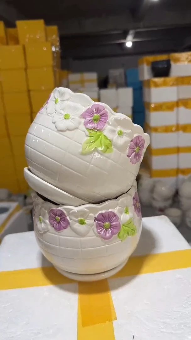 高温陶瓷花盆+Q166