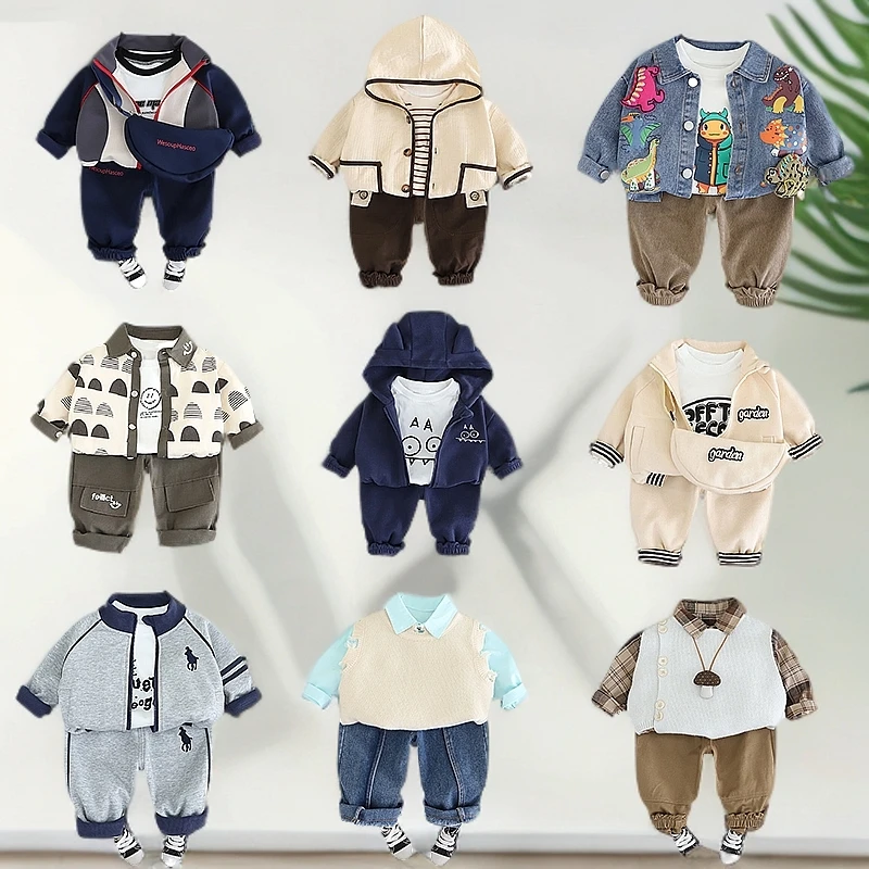 【直播间捡漏】2025春款男童休闲韩版套装不重样搭配春装T002