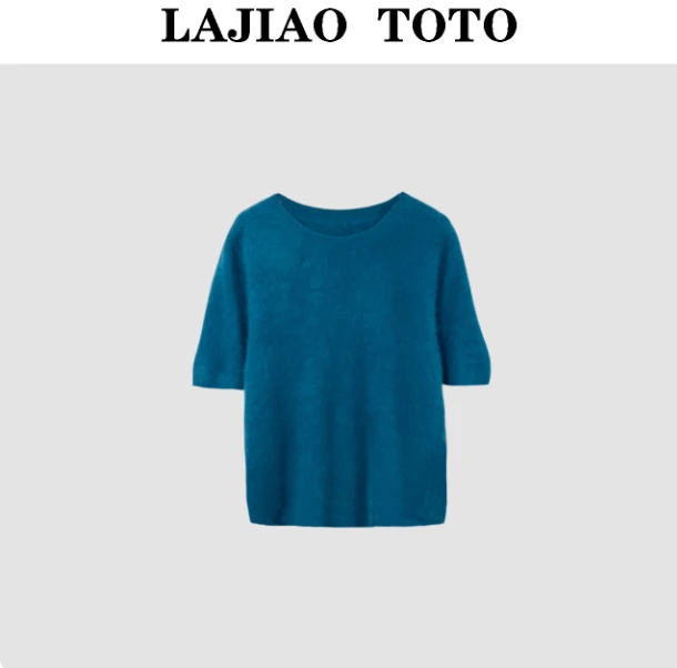 辣椒姐【羽毛毛衫毛衣】羊绒宽松百搭圆领舒适女士羊毛衫#XZH676