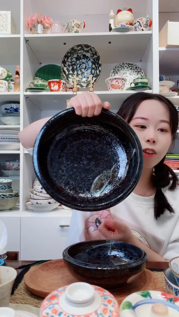 陶瓷美浓烧明世荒刷毛大钵23.5cm