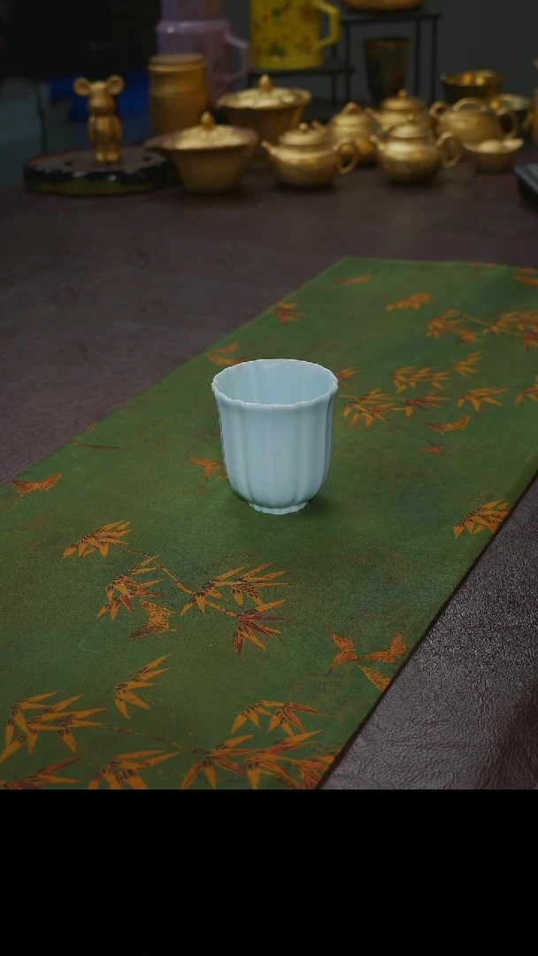 茶杯紫砂【宜景窑天缥系列】筋纹杯