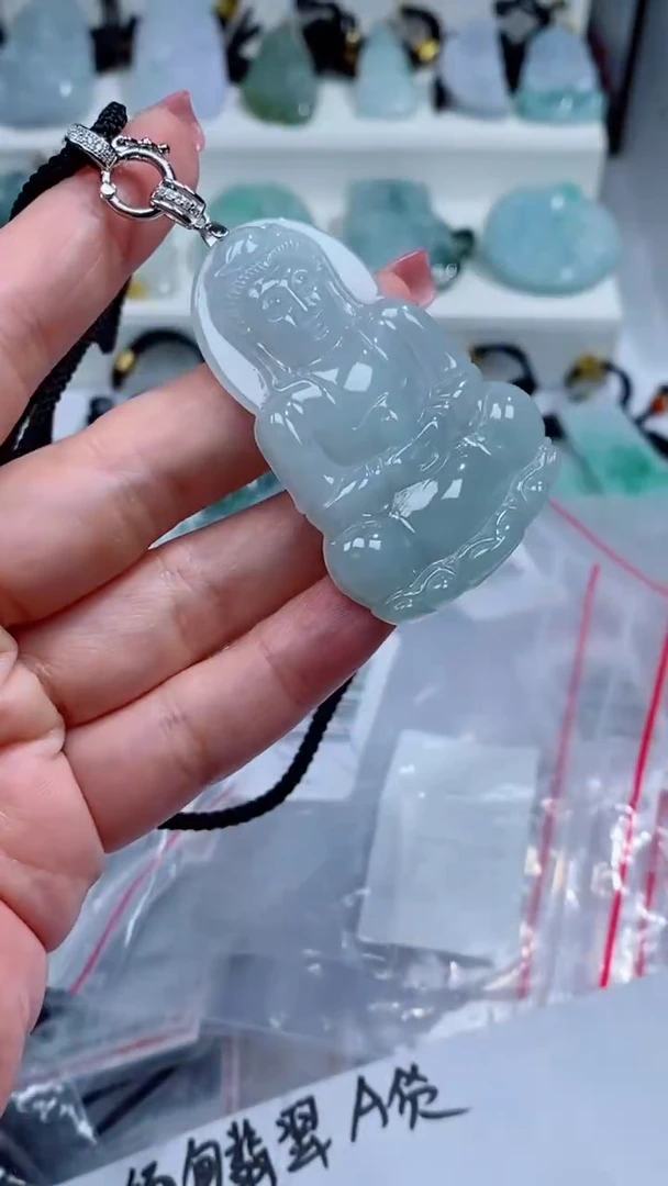 翡翠银S925镶嵌颈饰吊坠