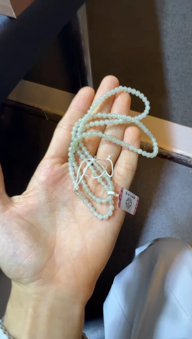 未镶嵌手链和田玉近矿高清白长串（产地直发）