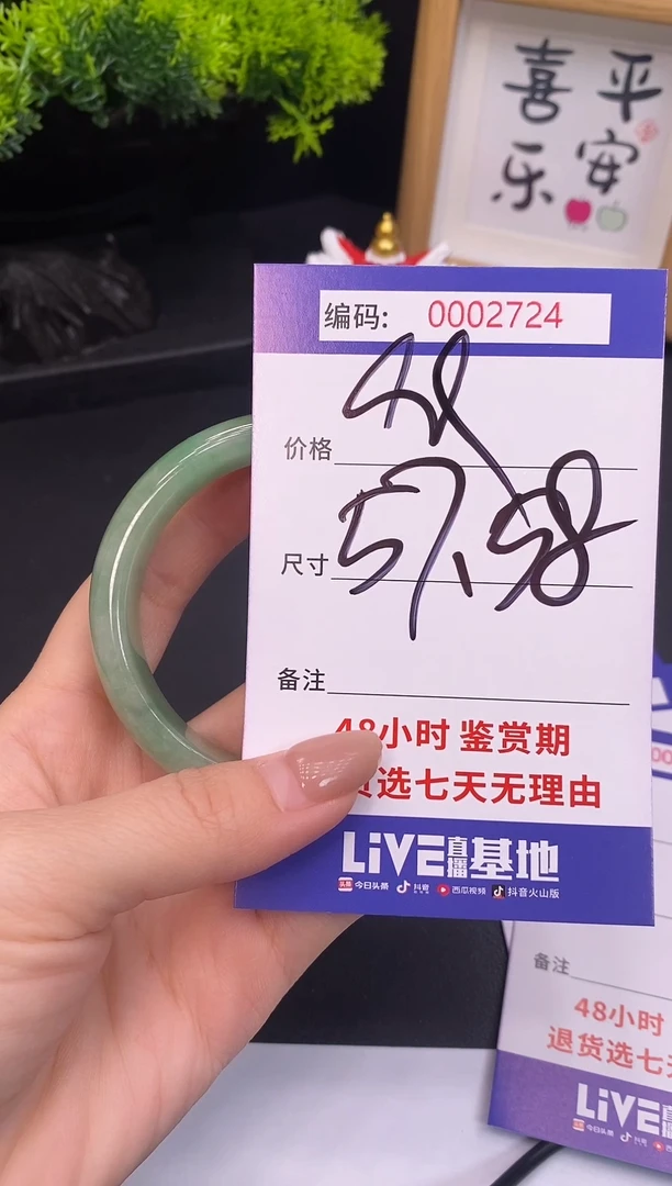 未镶嵌手镯翡翠0002724