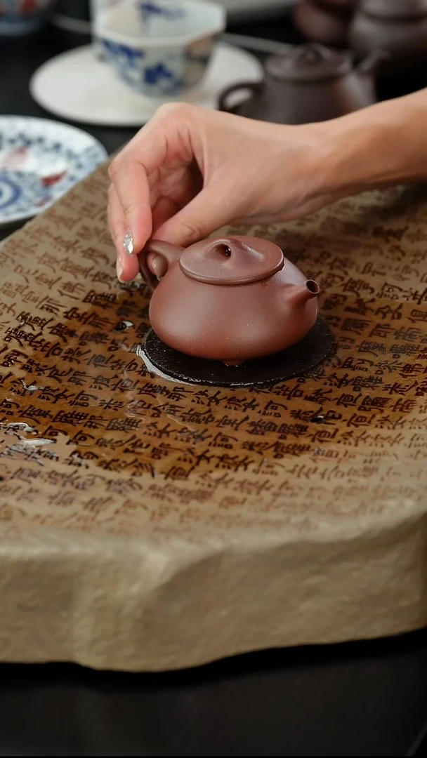 茶壶紫砂喜门底槽清小景舟石瓢130cc