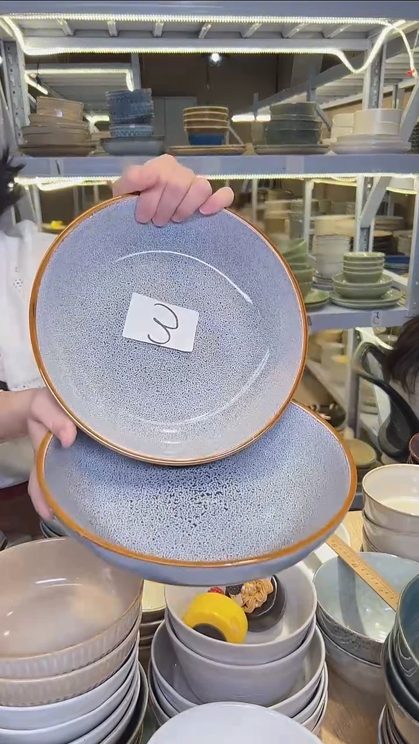 瓷171外贸尾货高温釉下彩陶瓷餐具默认微瑕
