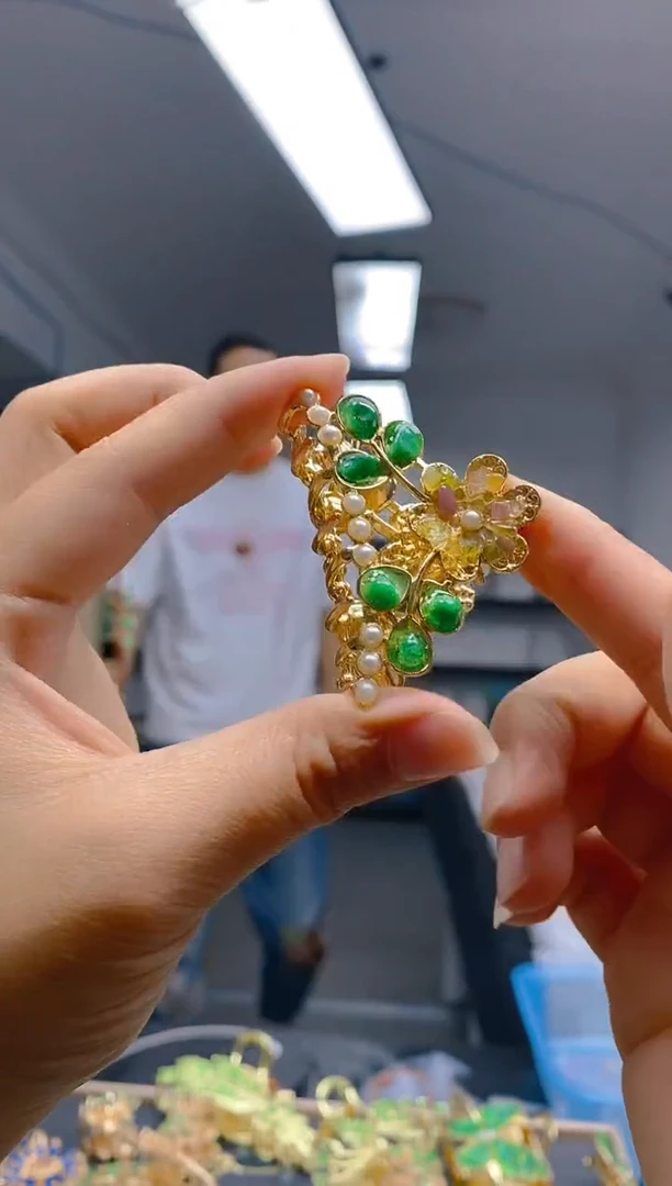 【闪购商品】翡翠耳饰合金0299翡翠发簪
