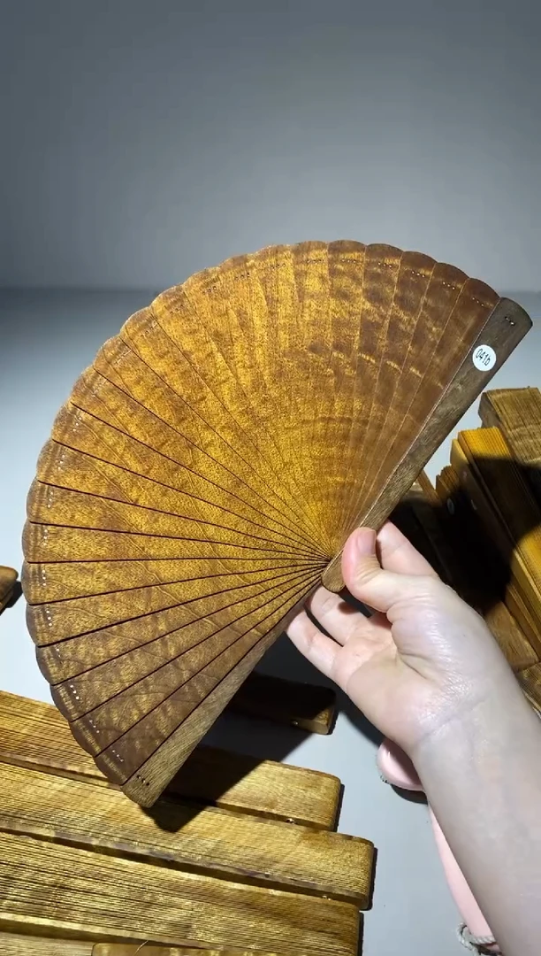 金丝楠18cm金丝楠木小叶桢楠扇41b