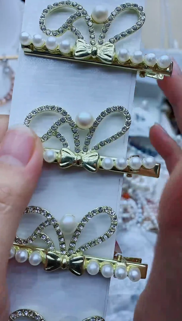 未镶嵌发夹淡水珍珠发夹多样性发其一