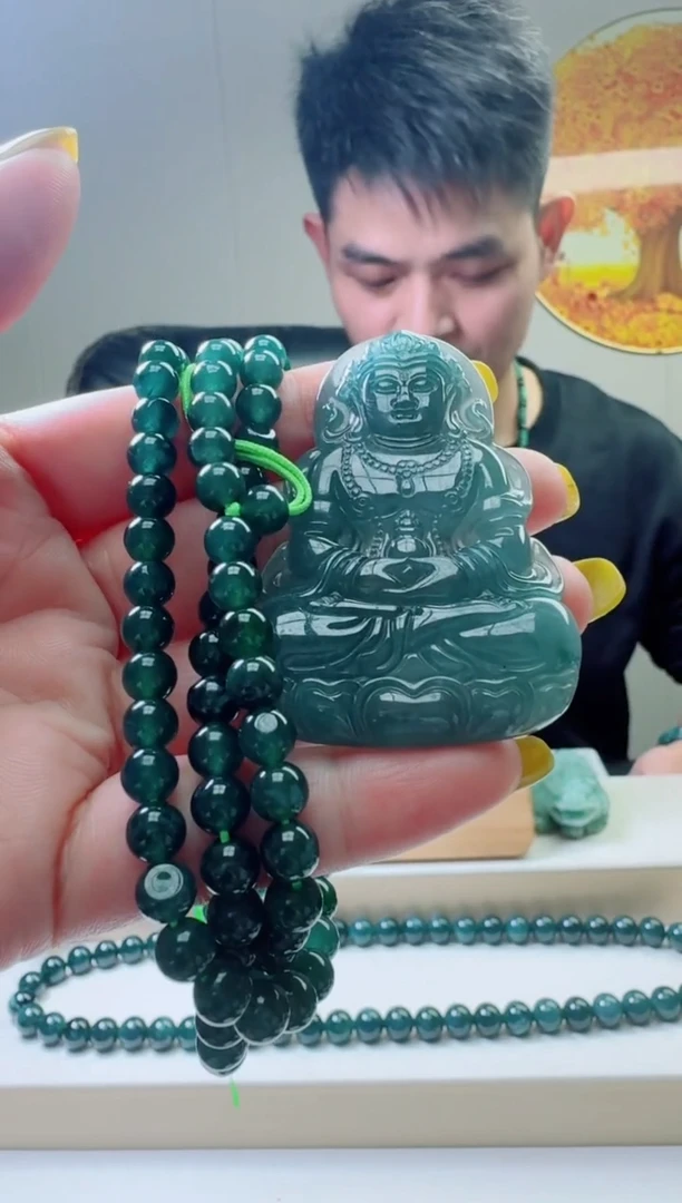 颈饰未镶嵌翡翠天然A货翡翠  多样性随机发其一