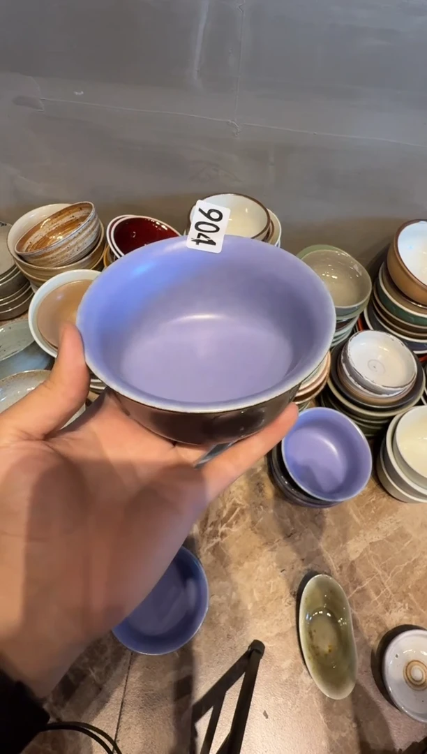 瓷904   紫色小碗1个
