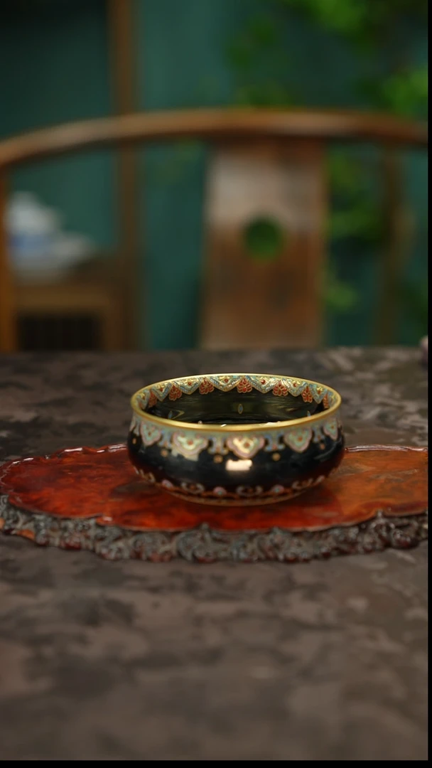 倪建华老师珐琅彩主人杯