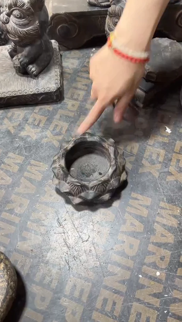 陶土【火山泥】莲蓬空心盆