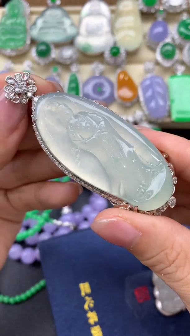 【闪购商品】翡翠颈饰18K金镶嵌482-分单-总价38500